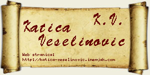 Katica Veselinović vizit kartica